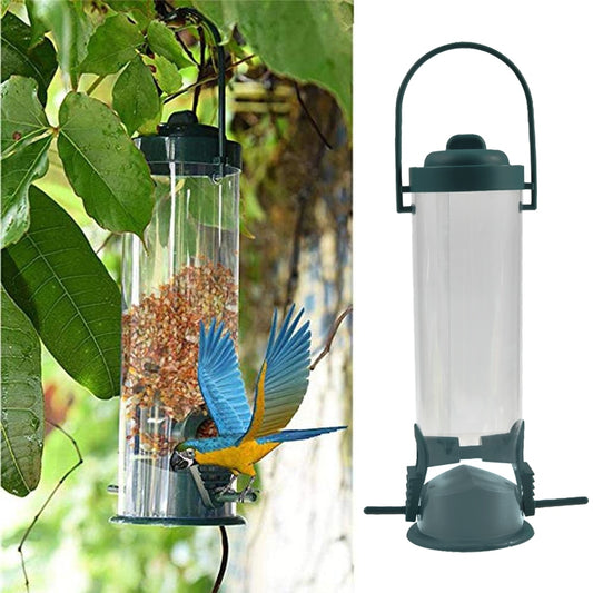 Hanging Bird Feeder Outdoor Balcony PVC Metal Plus Plastic Bird Feeder