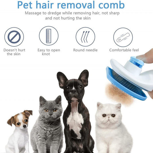 Dog Hair Removal Comb Pet Cleaning Tool Cat Dog Hair Grooming And Care Comb Remove Floating Hair Pet Bath Brush Grooming Tool