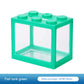 Mini Betta Fish Tank Creative Building Block Fish Cylinder Landscape Lamp LED Light Home Table Decoration accesorios para pecera
