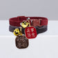 Cat Bell Collar Small Dog Teddy Necklace Adjustable Buckle Bow Tie Cat Neck Ring Pink Cherry Blossom Pendant Pet Collars Jewelry