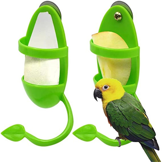 Pet Parrot Feeder Hanging Cage Fruit Vegetable Container Feeding Cup Cuttlebone Stand Holder Pet Cage Accessories Supplies