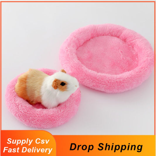 Pet Cage for Hamster Accessories Pet Dog Cat Bed Mouse Cotton House Small Animal Nest Winter Warm Sofa Sleeping Bag Mat