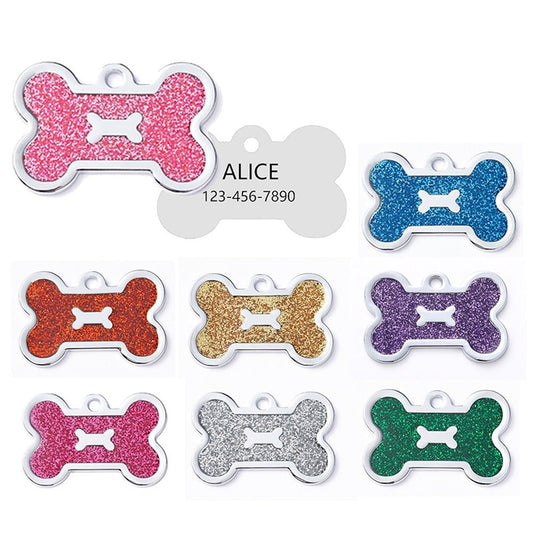 Cat ID Free Laser Engraved Bone Identification Personalised Dog Puppy Pet Kitten Custom Text Name Tags