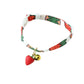 Cute cartoon fashion cat collar adjustable clock dog collar summer strawberry pineapple pet collar kitten and puppy decoration