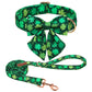 Unique Style Paws st partick Day Dog Collar with Bow Clover Green Shamrock Pet Collar Flower Dog Collar Large Medium Small Dog