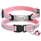 Reflective Cat Collar Engraved Safe Cats Kitten Collars with Bell Puppy Pet Necklace Accessories for Cat Small Dog Chihuahua
