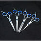Pet Cat Dogs Grooming Scissors Set Hairdresser Scissors For Dogs Animal Barber Straight Bend UP Curved Shears Teeth Cutting Tool
