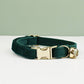 Velvet Cat Collar Bowknot Adjustable Safety Personalized Dog Collar Harness Customized Name Soft Velvet Harness Leash