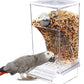 No Mess Bird Feeders Automatic Parrot Feeder Drinker Acrylic Seed Food Container Cage Accessories For Small And Medium Parakeets