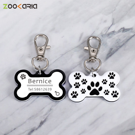 Customized Dog Cat ID Tag Pet Collar Accessories Pets Name Tags Personalized Stainless Steel Pet Dog ID Collars Tag